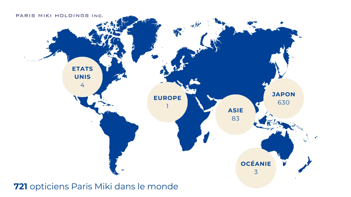 Carte Paris Miki dans le monde