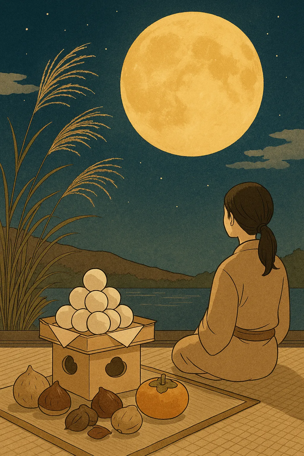 Tsukimi, la fête de la lune au Japon (ChatGPT Ai)